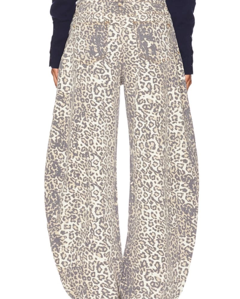 Lioness Horseshoe Jeans In Leopard - Image 3