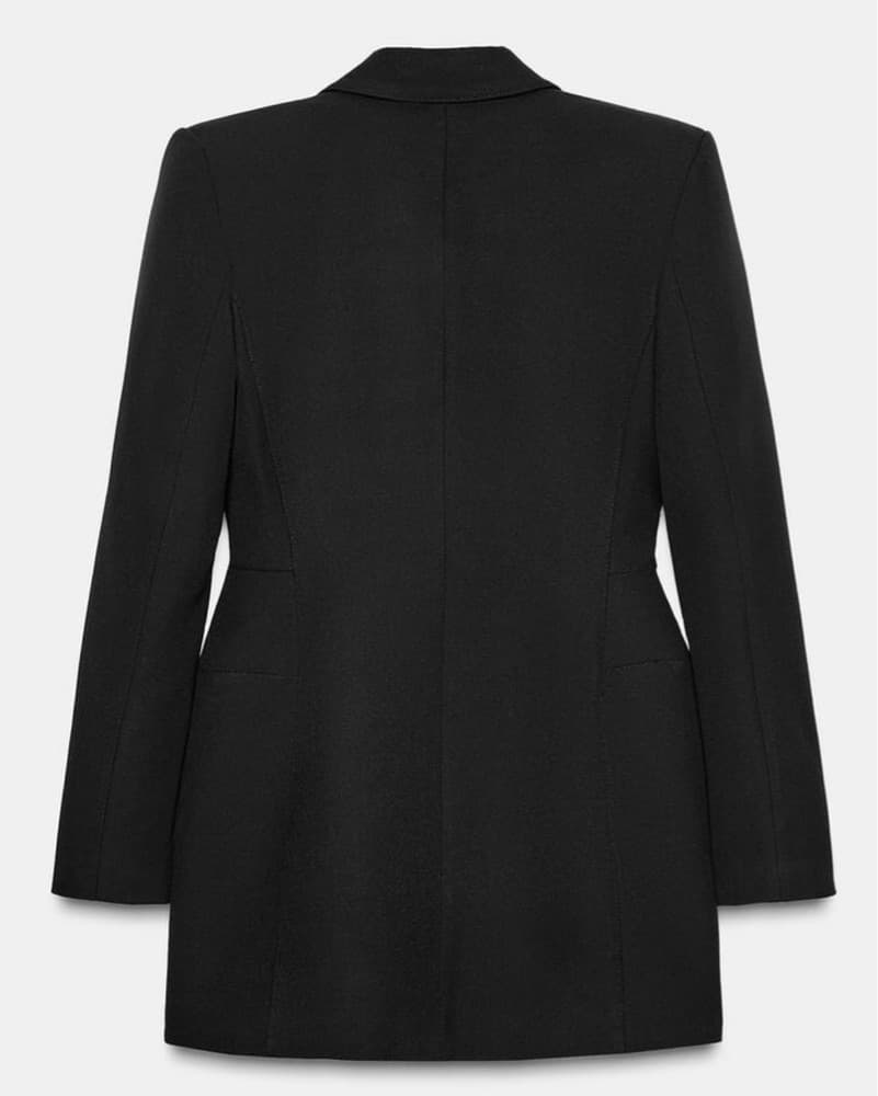 Chic Black Double-Breasted Blazer Dress - Image 5