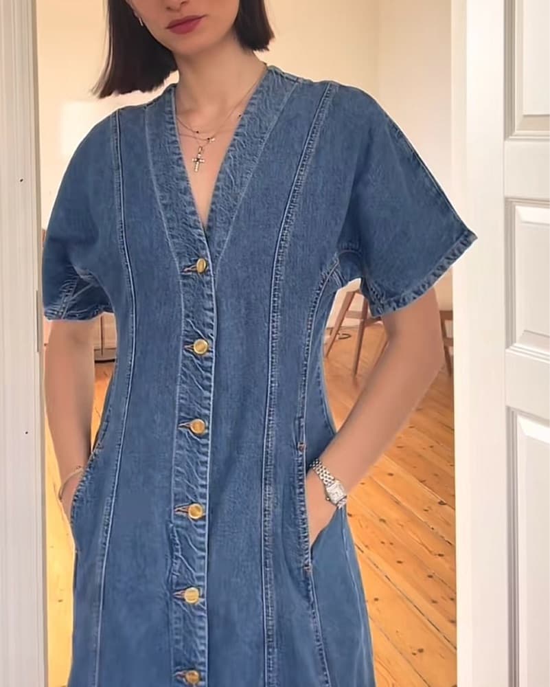 Ganni Denim Dress  - Image 3