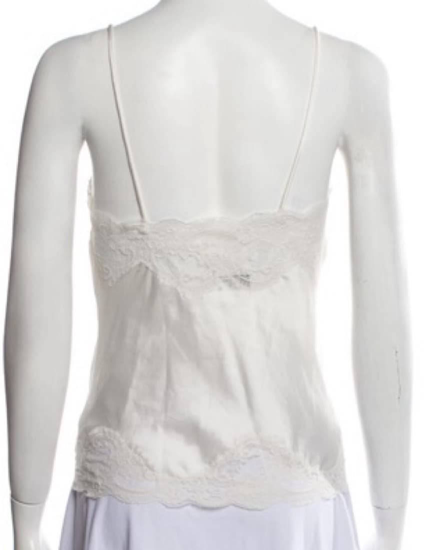 Dior Vintage White Lace Cami Top - Image 2