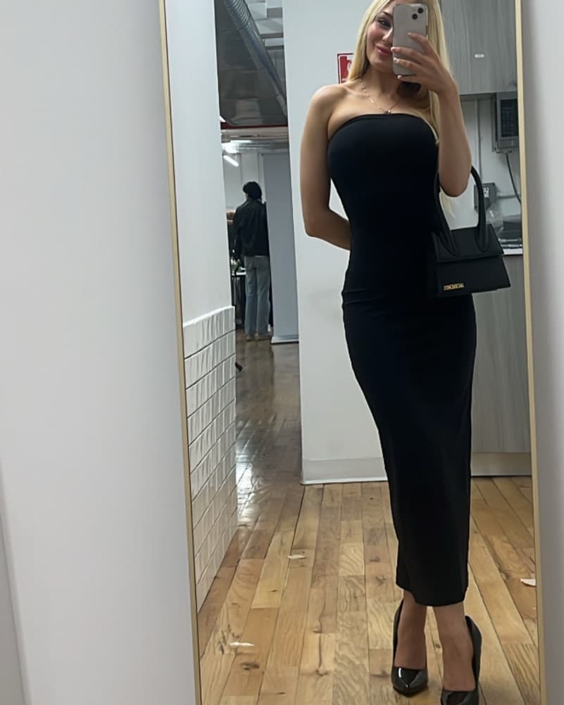 Black Aritzia Contour Maxi Tube Dress - Image 2