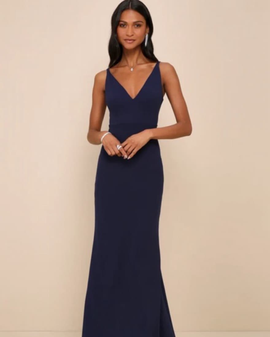 Melora Navy Blue Sleeveless Maxi Dress - Image 1