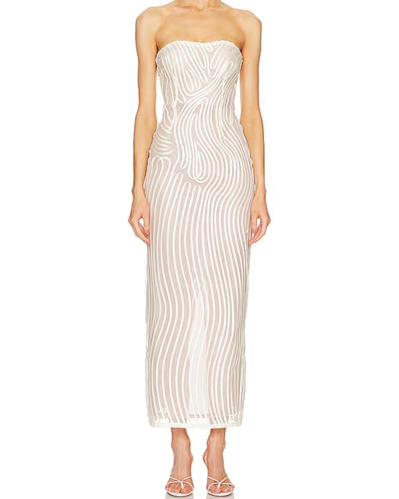 Organic Lines Ivory Dress - Image 1