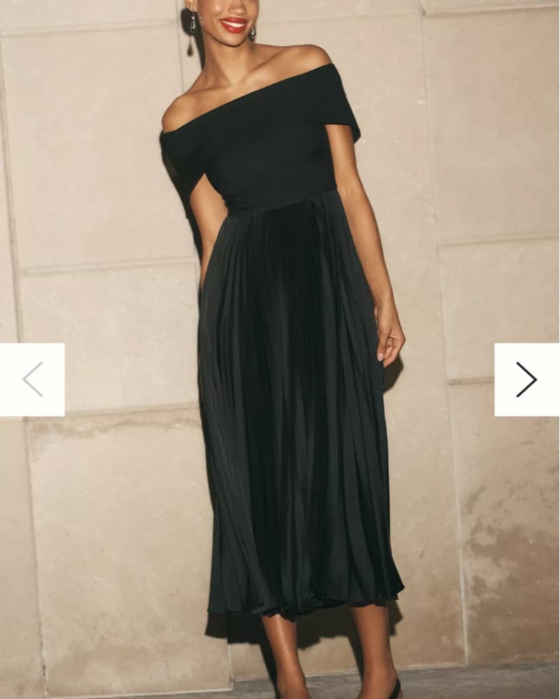 Hutch Off-The-Shoulder Twofer Midi Dres  - Image 3