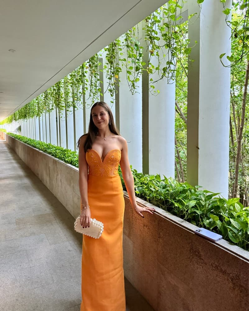 Rebecca Vallance Orange Gown - Image 2