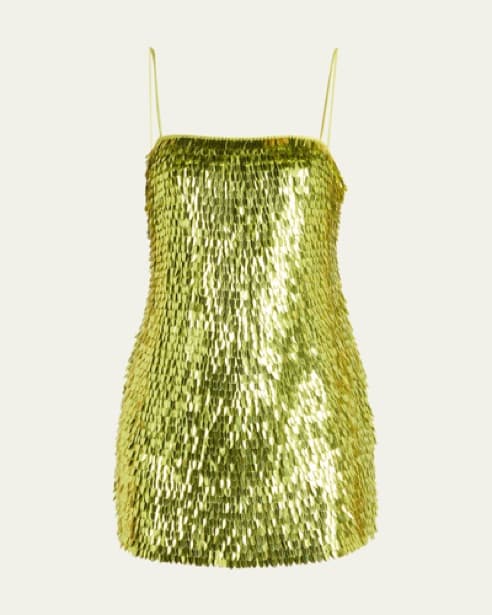 Retrofete Nara Lime Mini Dress  - Image 3