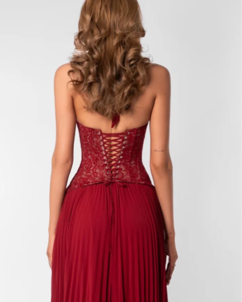 ❤️ Fenity Gaia Viral Cherry Red Dress  - Image 8