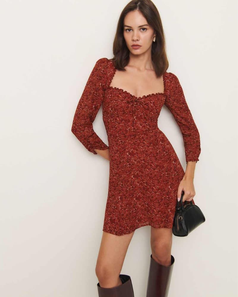 Reformation Mini Floral Dress - Image 1