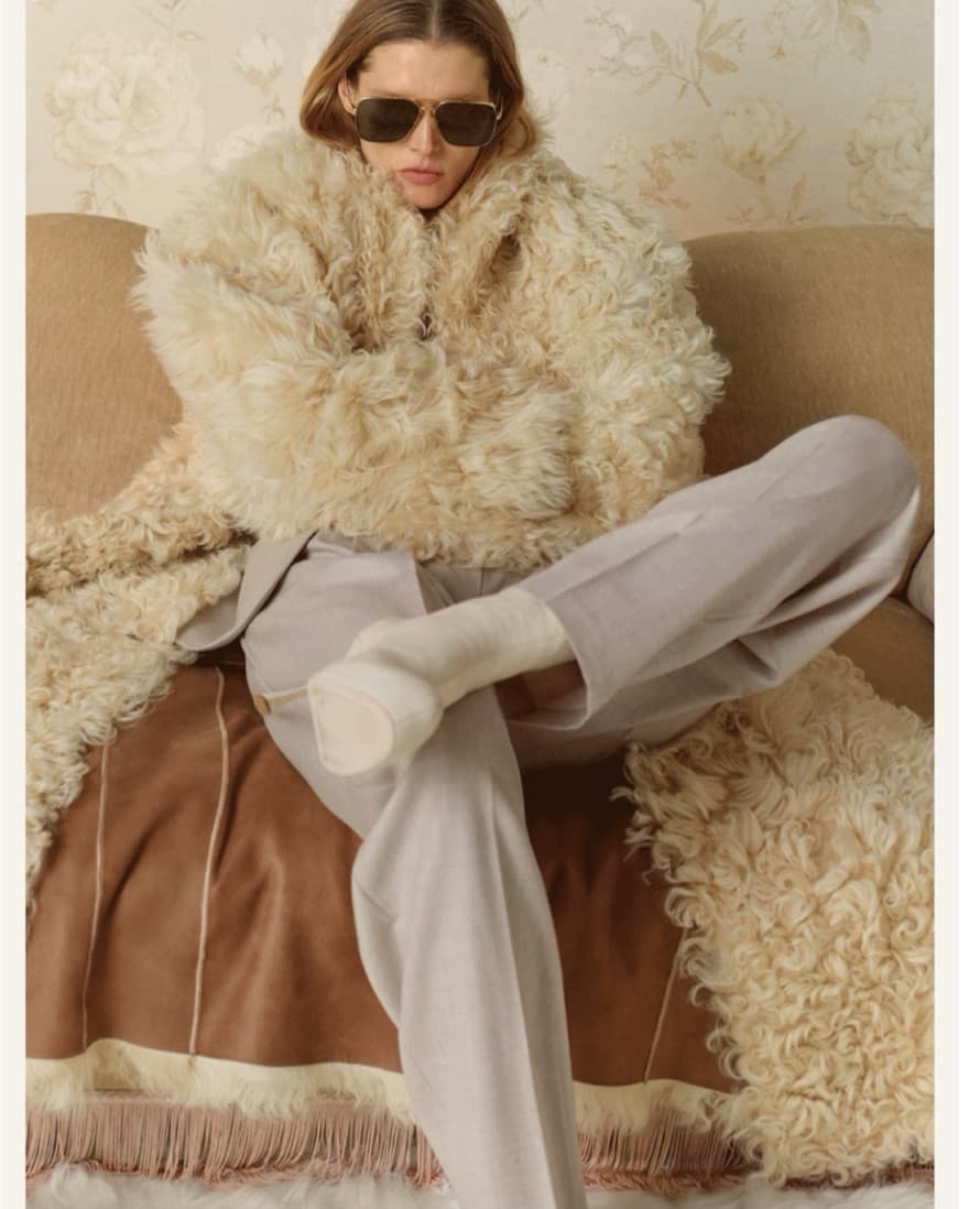 Reversible Shearling Coat - Image 4