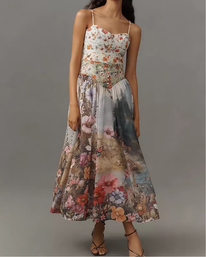 Anthropologie Muse Basque Waist Dress - Image 2