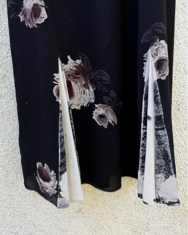 Prada Vintage 90s Floral Silk Dress - Image 4