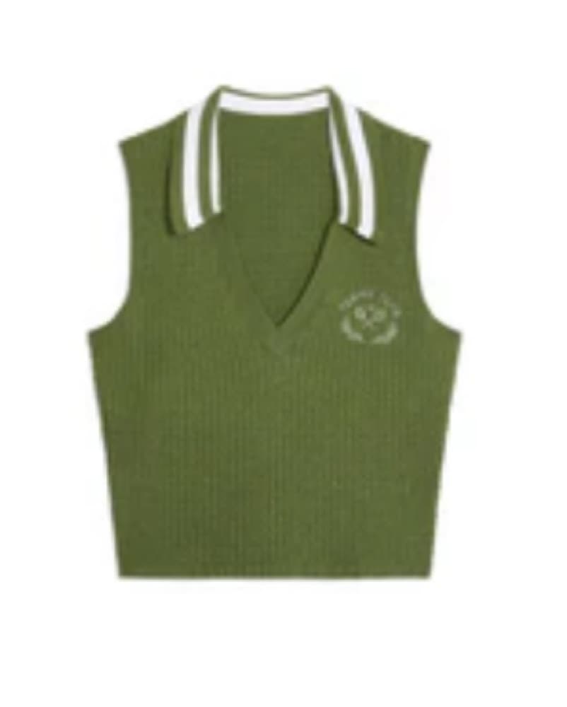 V Neck Polo Green WeWoreWhat - Image 1