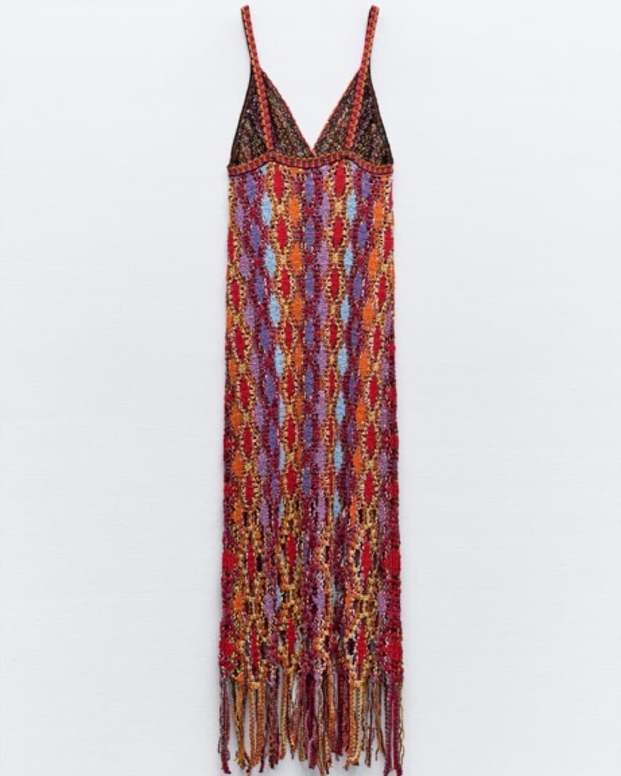 Finged Knit Dress - Image 3