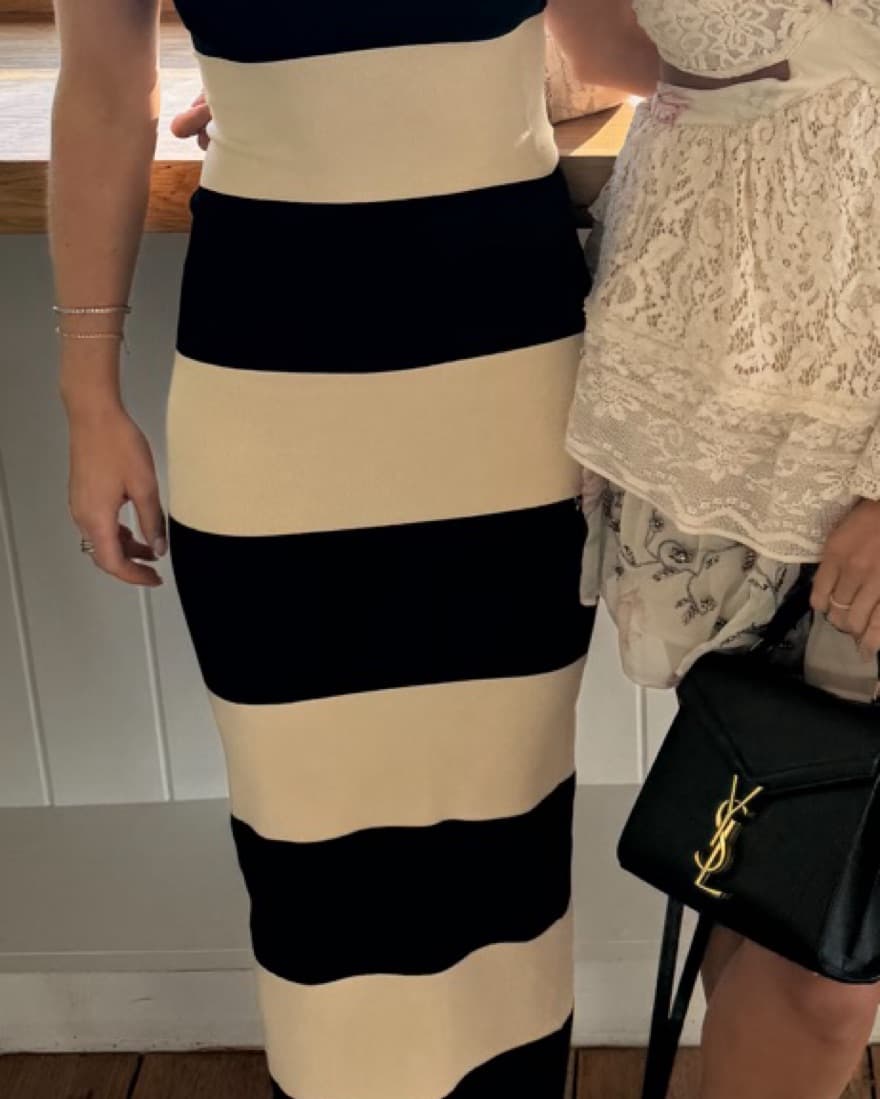 POSSE Black And Cream Strapless Dress  - Image 3