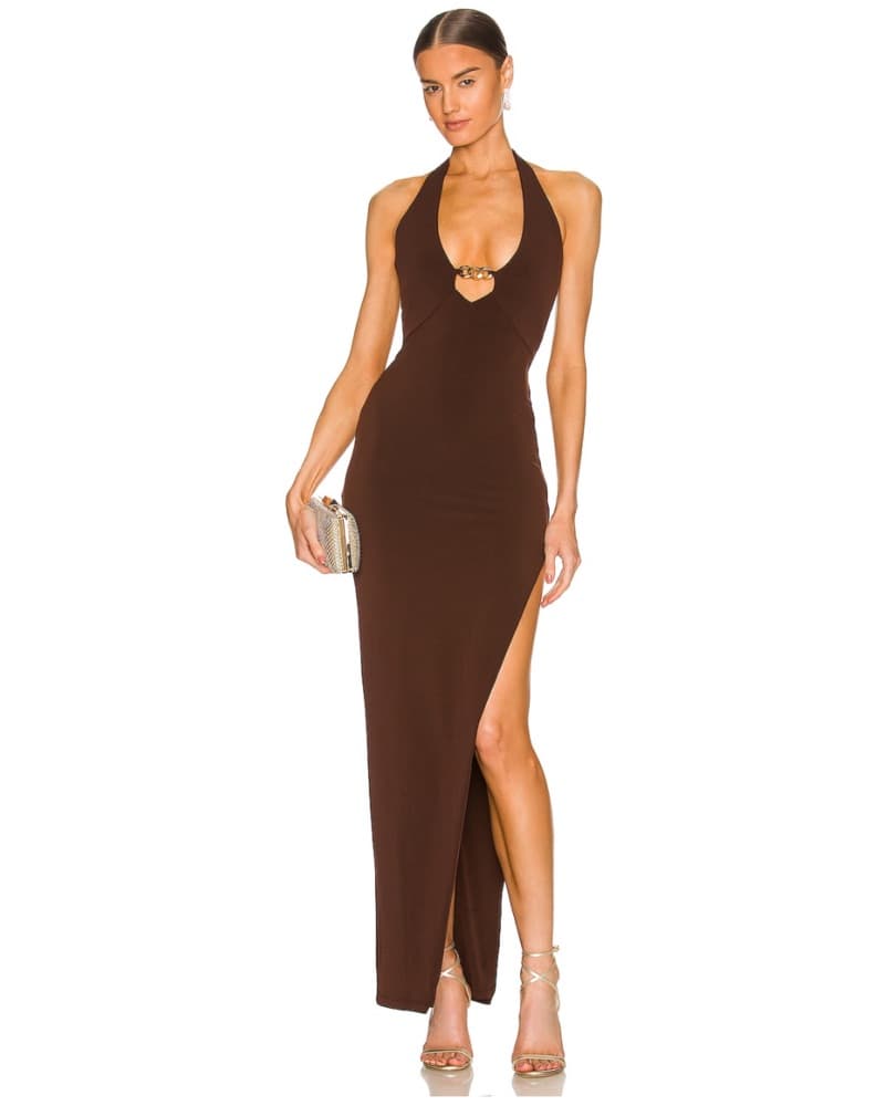Nookie Brown Long Dress - Image 1