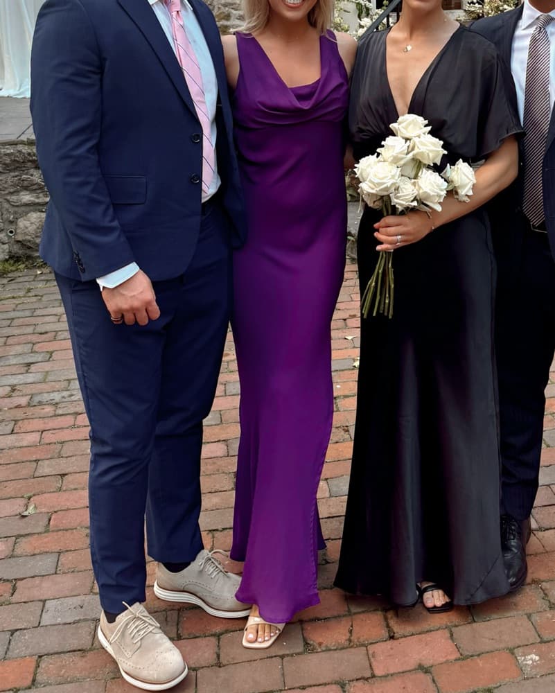 Purple Cowl Neck Gown - Image 6