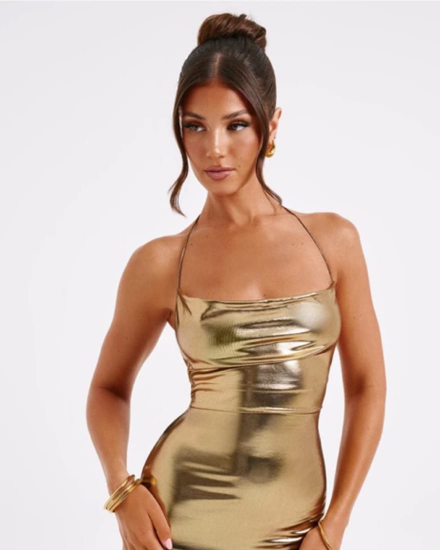 TALISA MAXI DRESS - GOLD - Image 2
