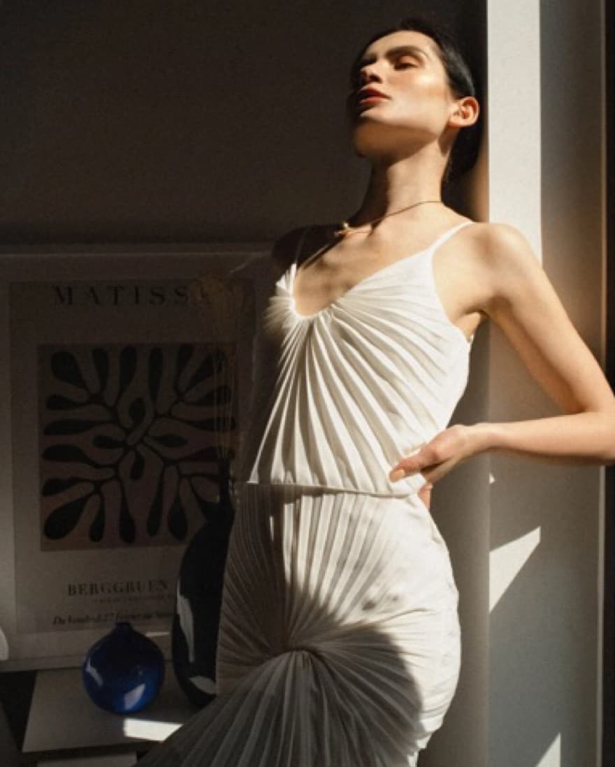 Georgia Hardinge pleated dazed dress  - Image 6