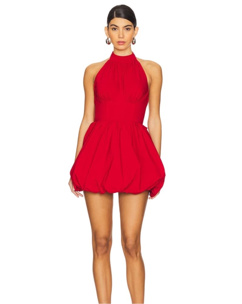 Mini dress in Cherry Red - Image 1