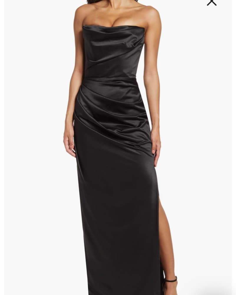 House of CB - Black Satin Dress XS - Image 1