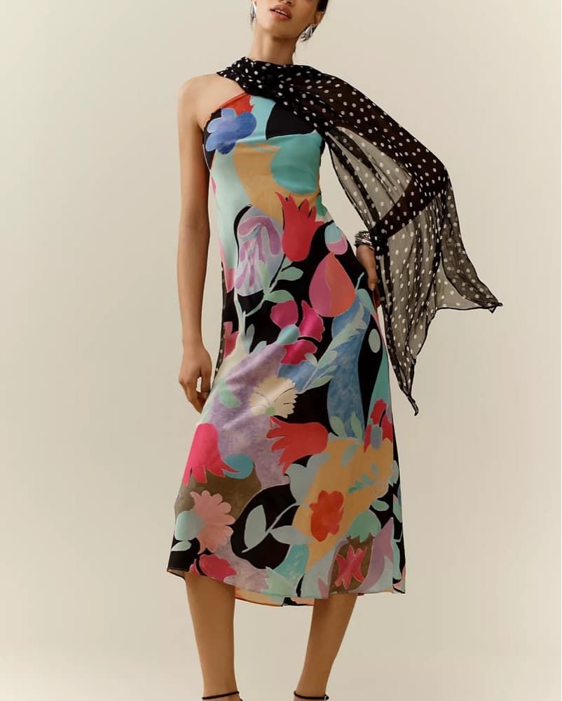 Rixo Silk Scarf Dress - Image 6