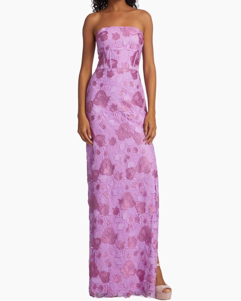 Monique Lhuillier Lilac Dress - Image 2