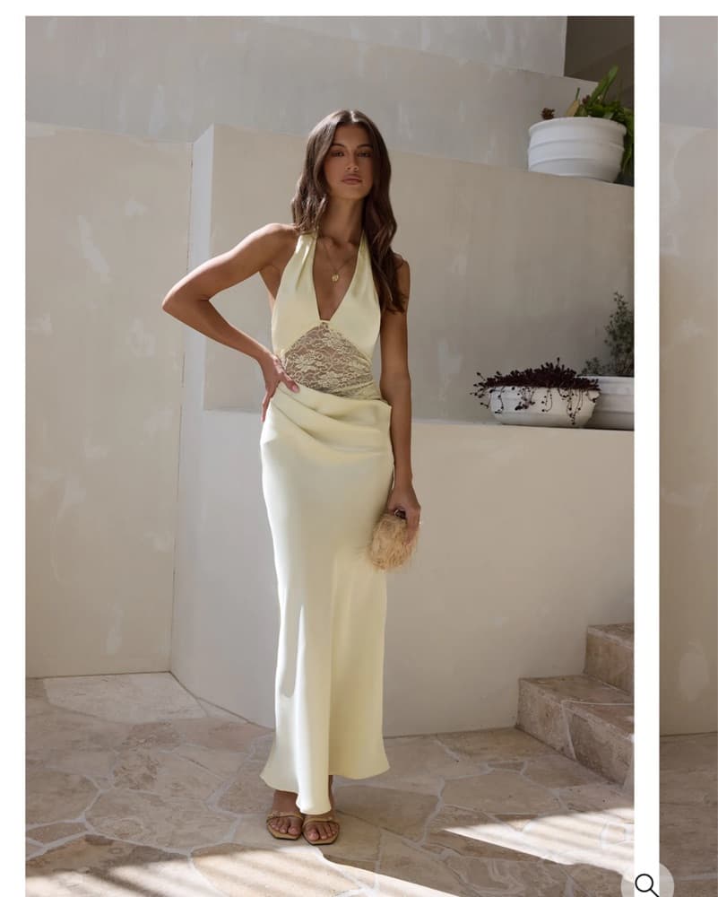 Call Me Yours Lace Halter Satin Maxi - Image 6