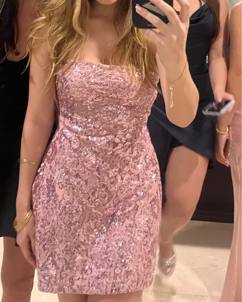 Free People Pink Mini Dress - Image 2