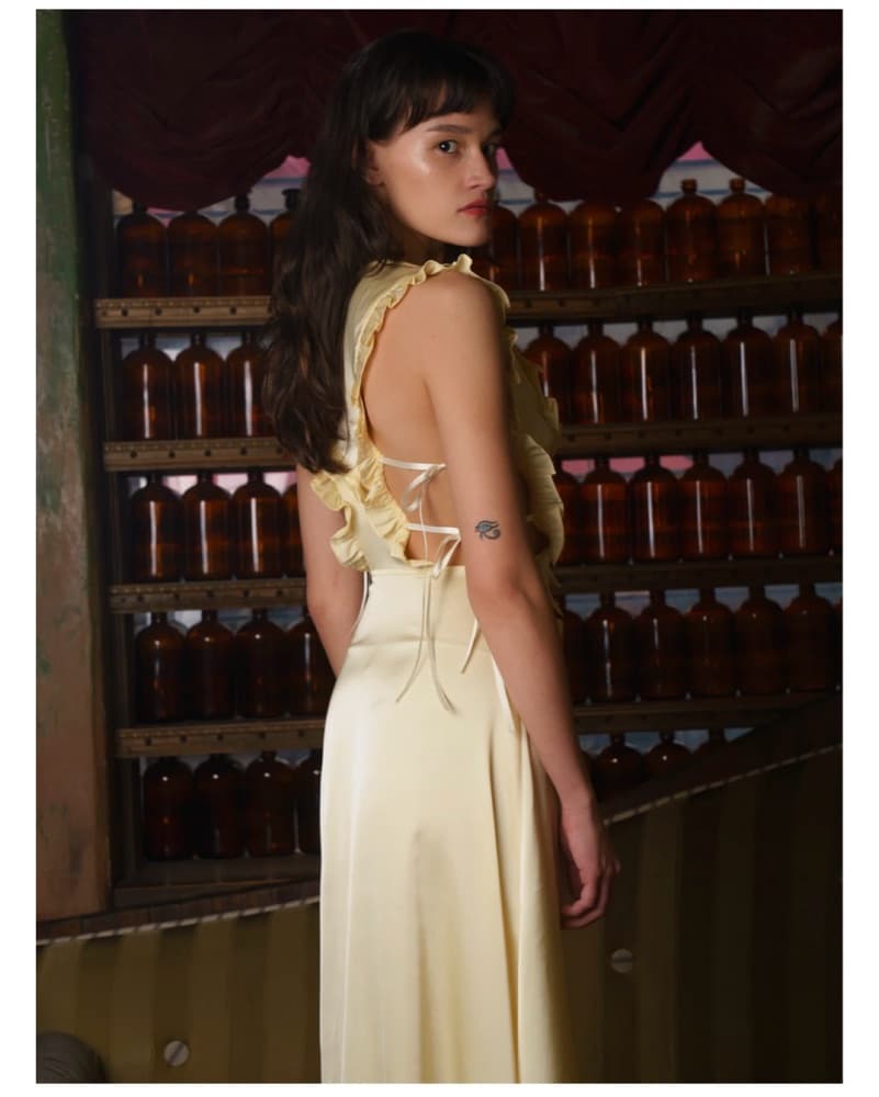 Allina Liu Yellow Midi Dresss - Image 2