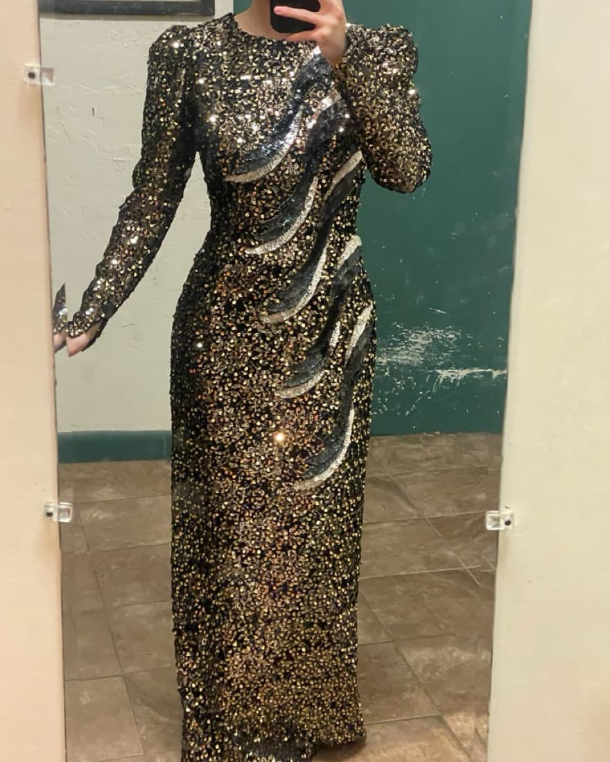 Vintage Sequin Gown - Image 2