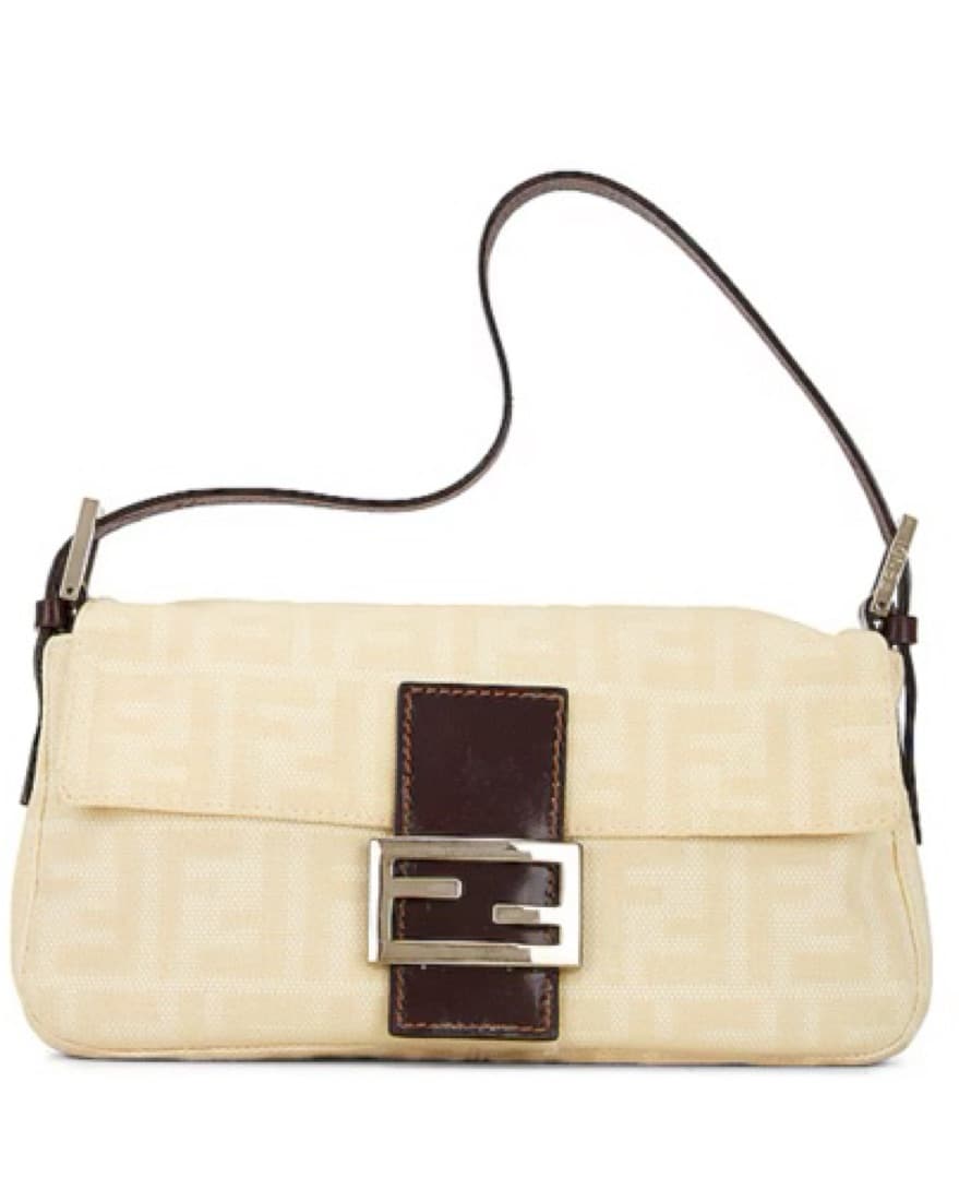 Cream Fendi Monogramed Vintage Baguette - Image 4