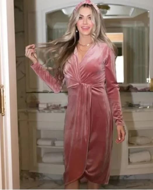 Rylee Ivy City Co Dress In Blush - Image 1
