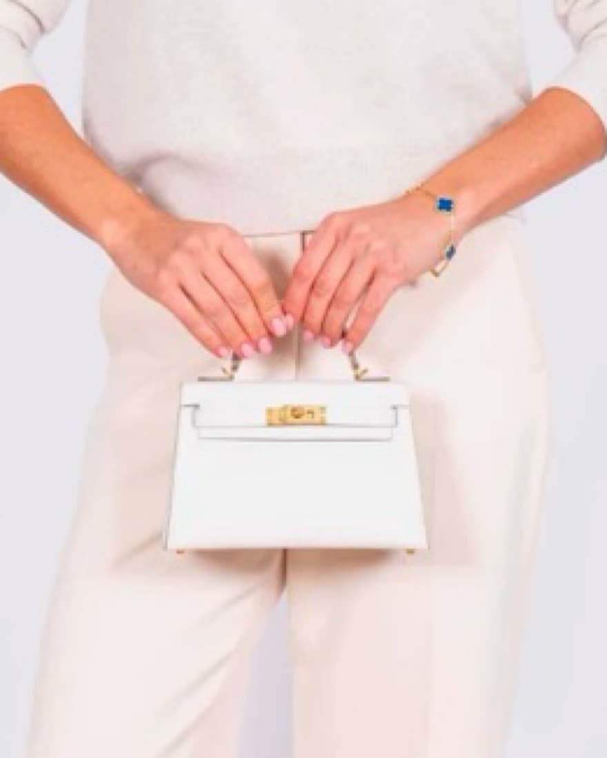 White Mini Kelly Hermes Dupe - Image 1