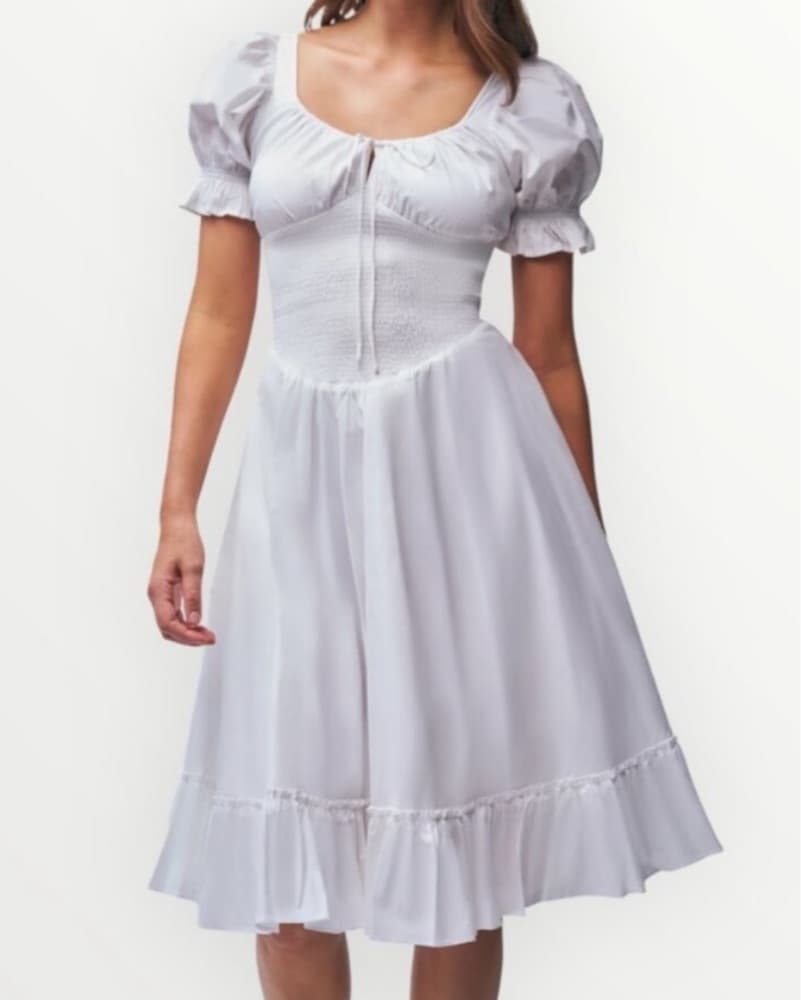 Danielle Guizio White Midi Dress - Image 3