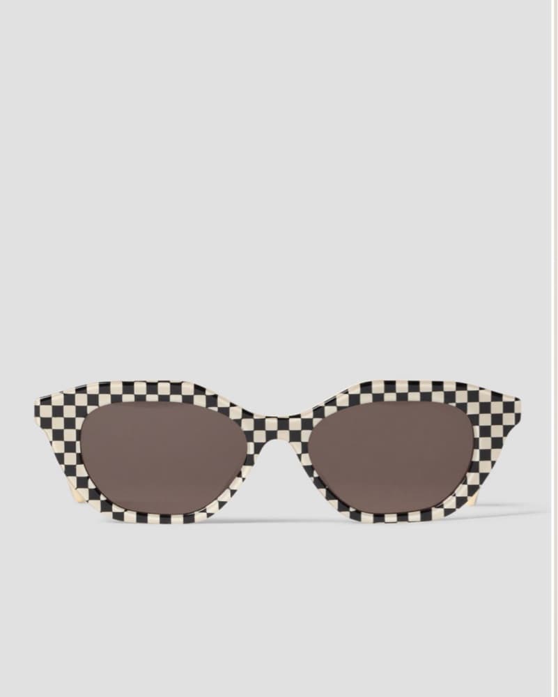 Chic Retro-Inspired Checkered Sunglasses - Image 1