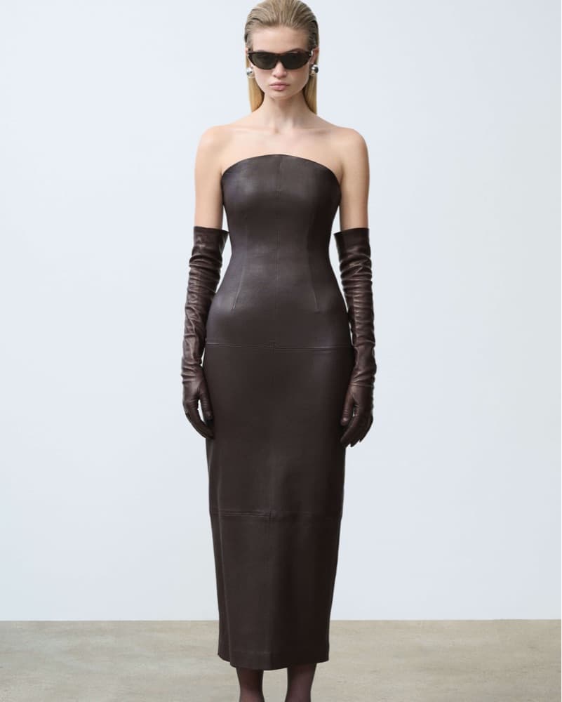 SRG Leather Strapless Dress  - Image 1
