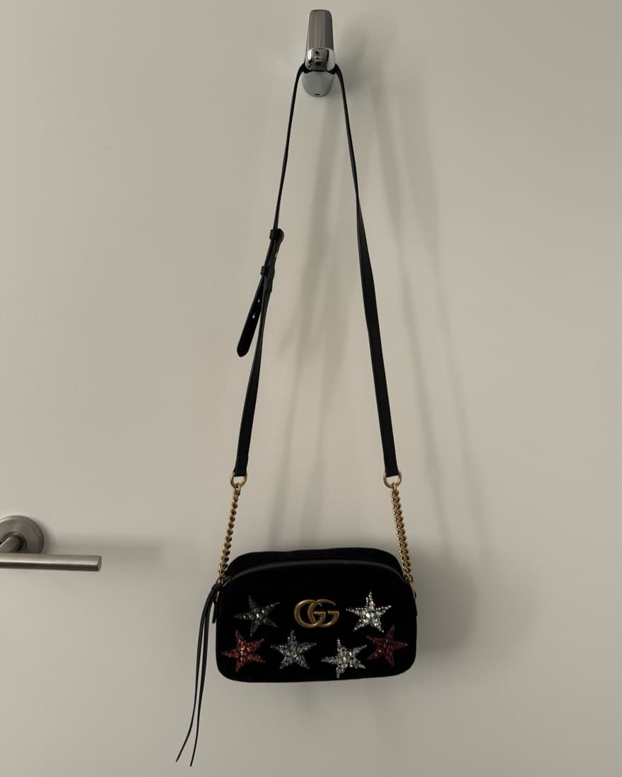 Gucci Small GG Marmont 20 Velvet Bag - Image 4