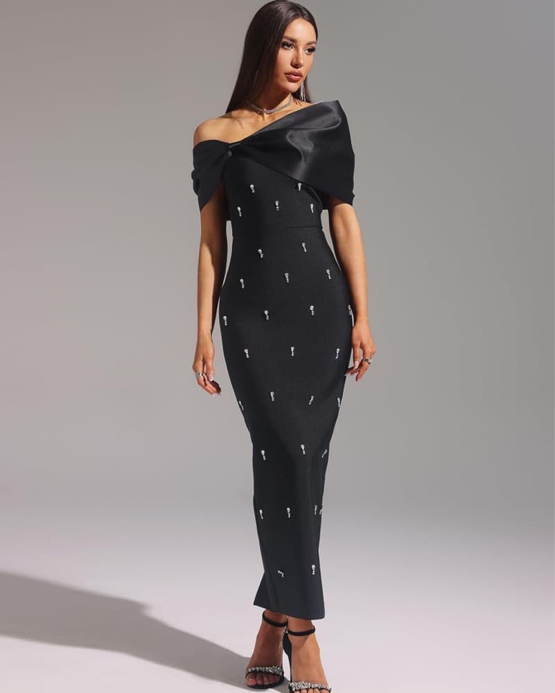 Bella Barnett Rhinestone Maxi Dress - Image 2
