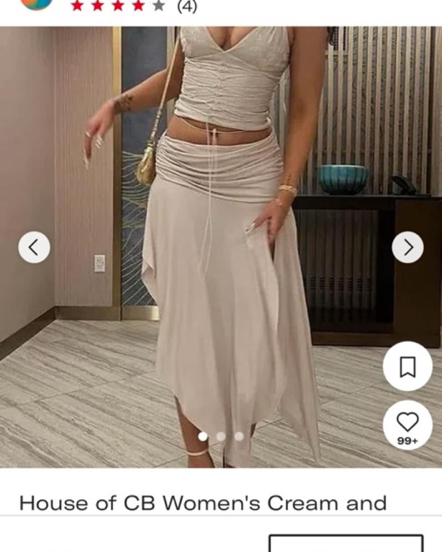 House of CB Kaira High Slit Ruched Skirt - Image 6