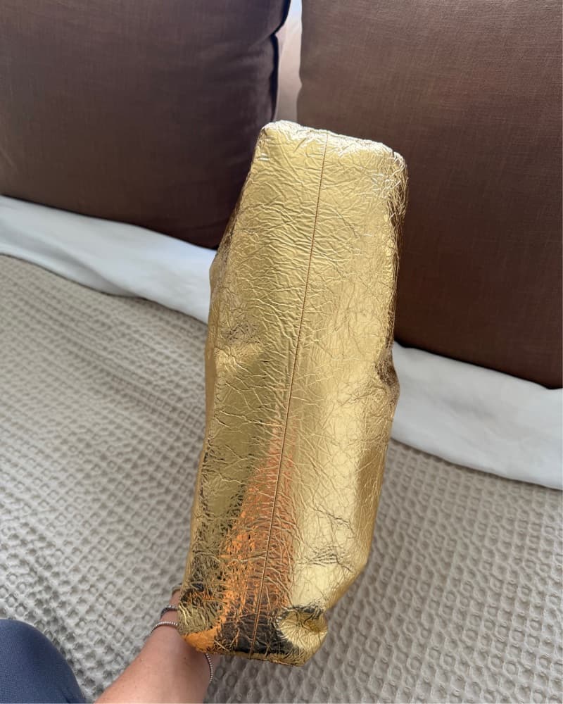 Bottega Gold Pouch Clutch  - Image 2