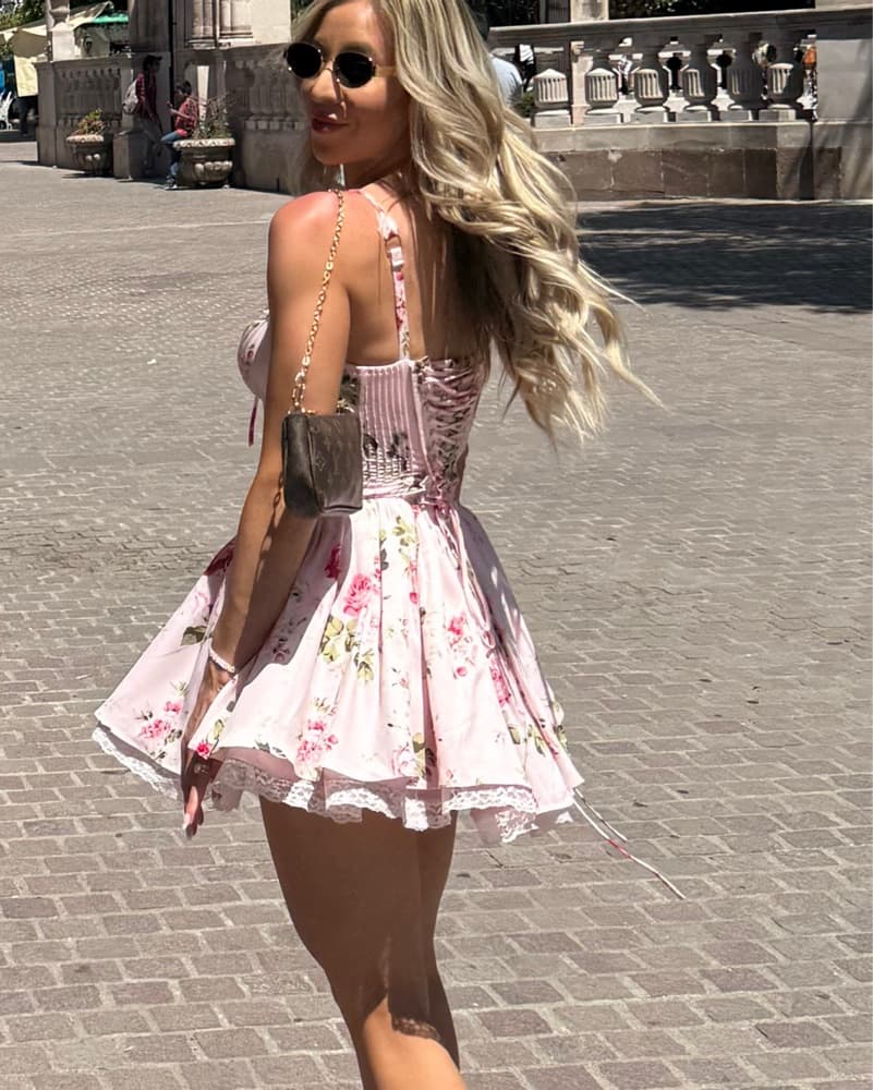 Floral Corset Dress - Image 4