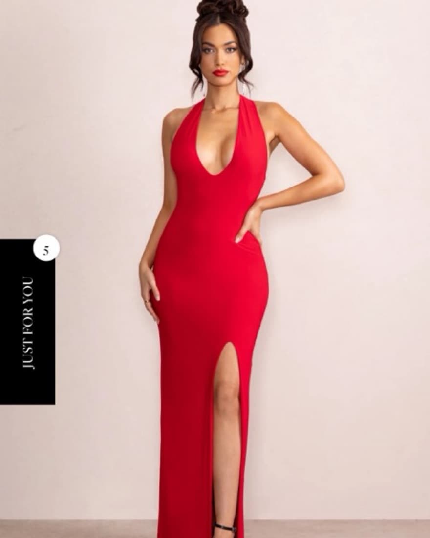 Red Club L London Backless Dress - Image 1