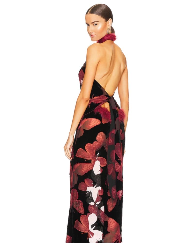 Kim Shui Fur Trim Butterfly Gown   - Image 4