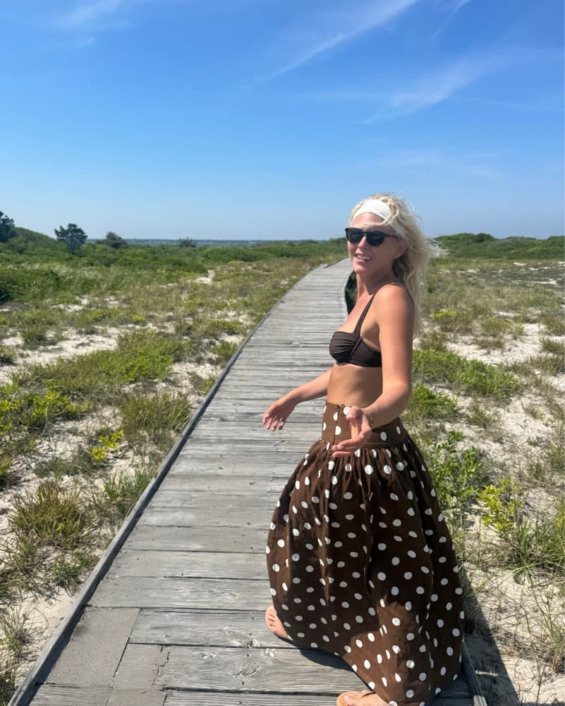 Brown Polka Dot Majorelle Skirt  - Image 6