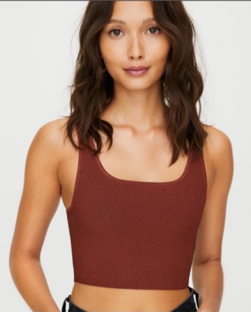 Burgandy Aritzia Babaton Crop - Image 1
