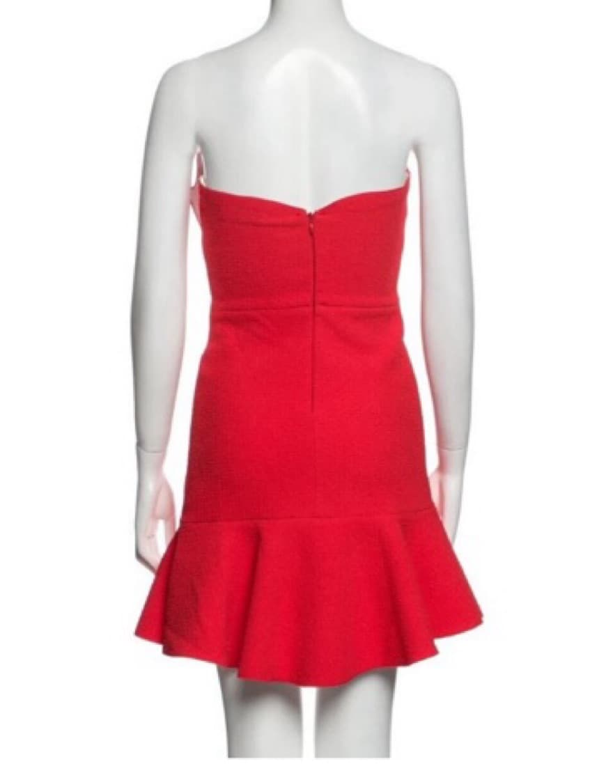 SANDRO Vibrant Red Flounce Dress - Image 2