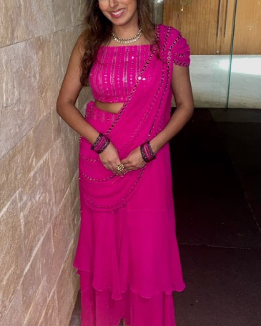Hot Pink Indian Lengha - Image 2