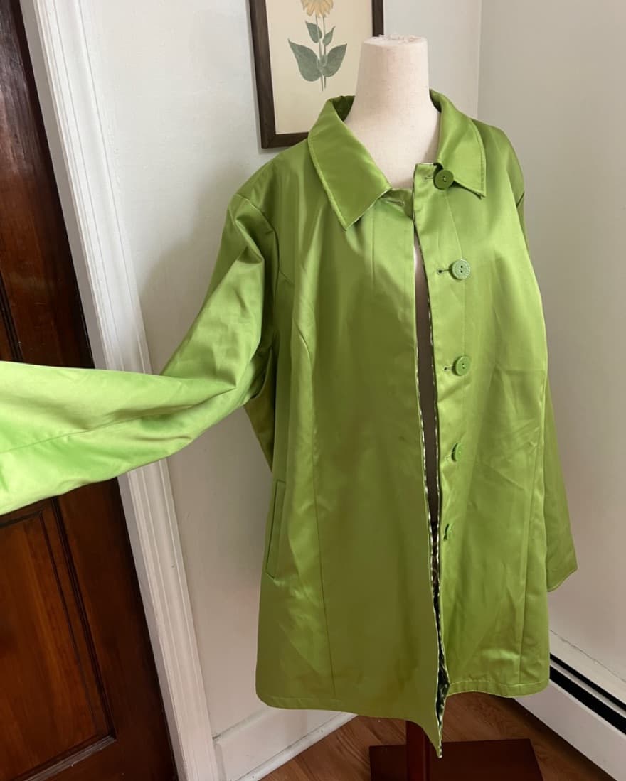 Lime Green Reversible Leopard Jacket  - Image 6
