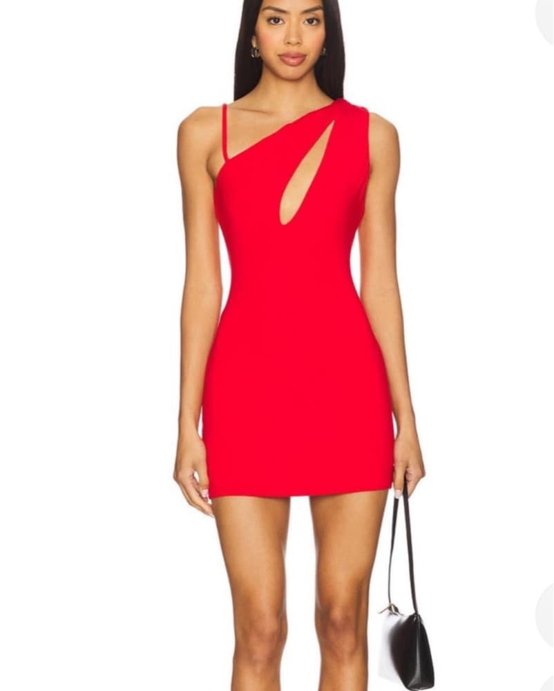 H:ours Safia Mini Dress In Red  - Image 1