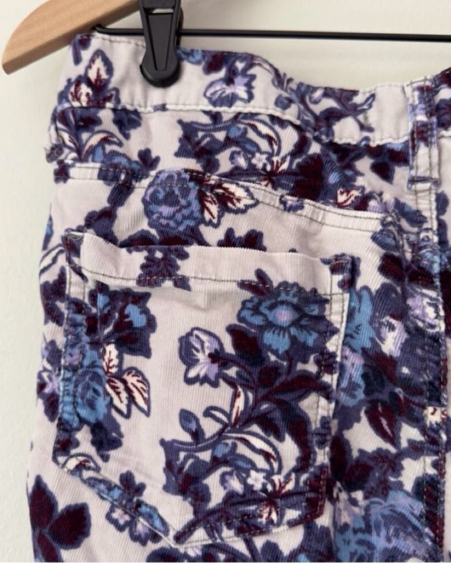 Free People Floral Corduroy Pants 28 - Image 4